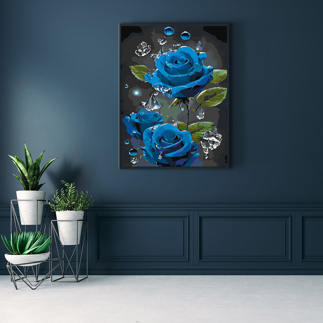 Paint by numbers - Blue Roses 4689
