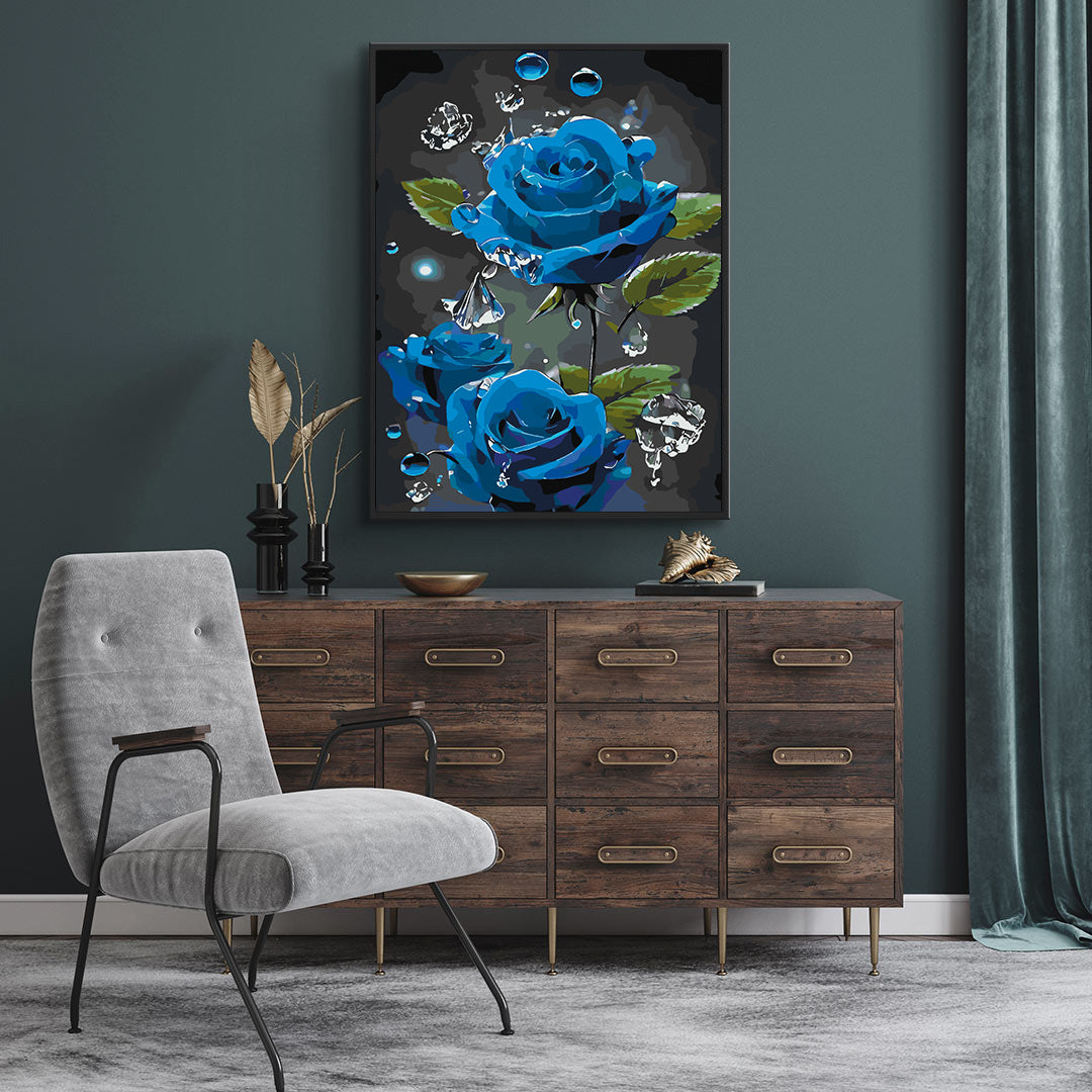 Paint by numbers - Blue Roses 4689