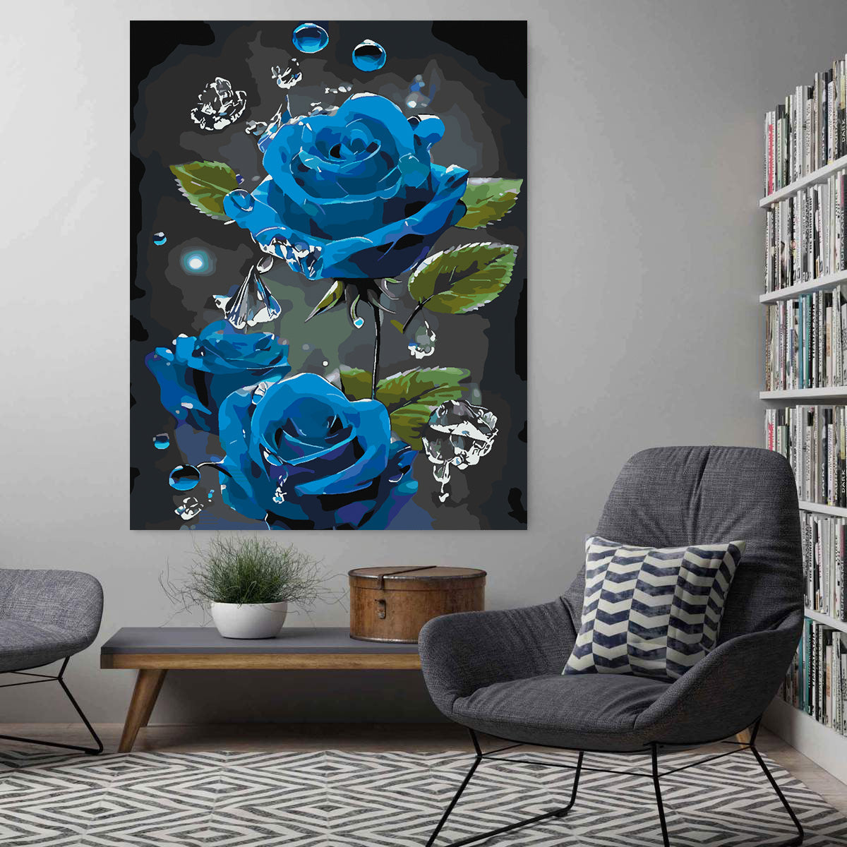 Paint by numbers - Blue Roses 4689