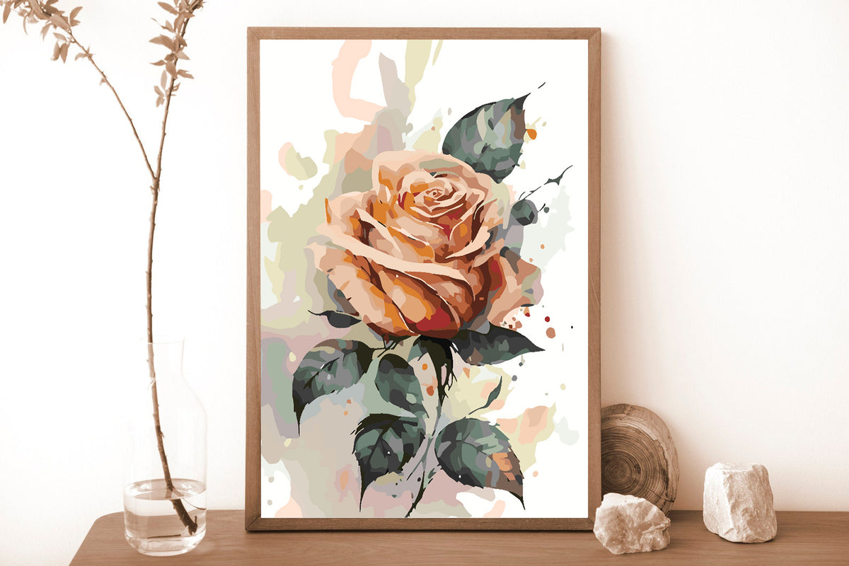 Paint by numbers - Orange Rose 4699