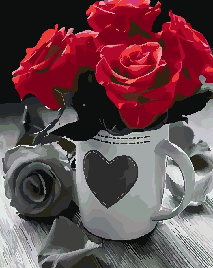 Paint by numbers - Red Roses 4706