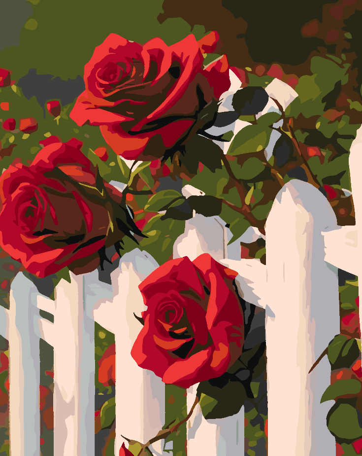 Paint by numbers - Red Roses 4707