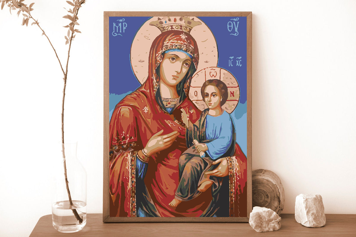 Paint by numbers - Icon of the Mother of God of Kazan 4720