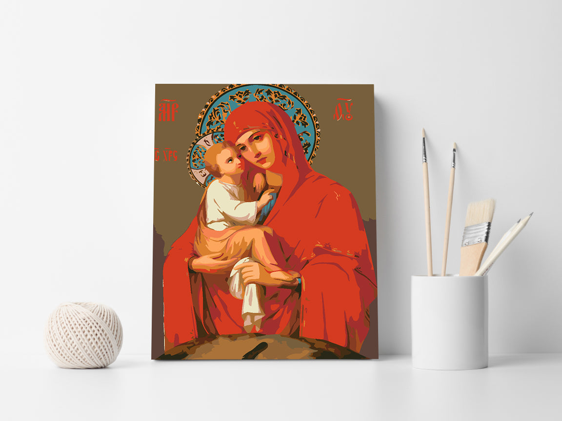 Painting by numbers - Icon of the Mother of God of Pochaev 4722