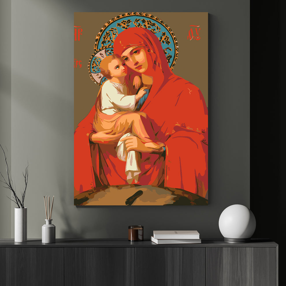 Painting by numbers - Icon of the Mother of God of Pochaev 4722