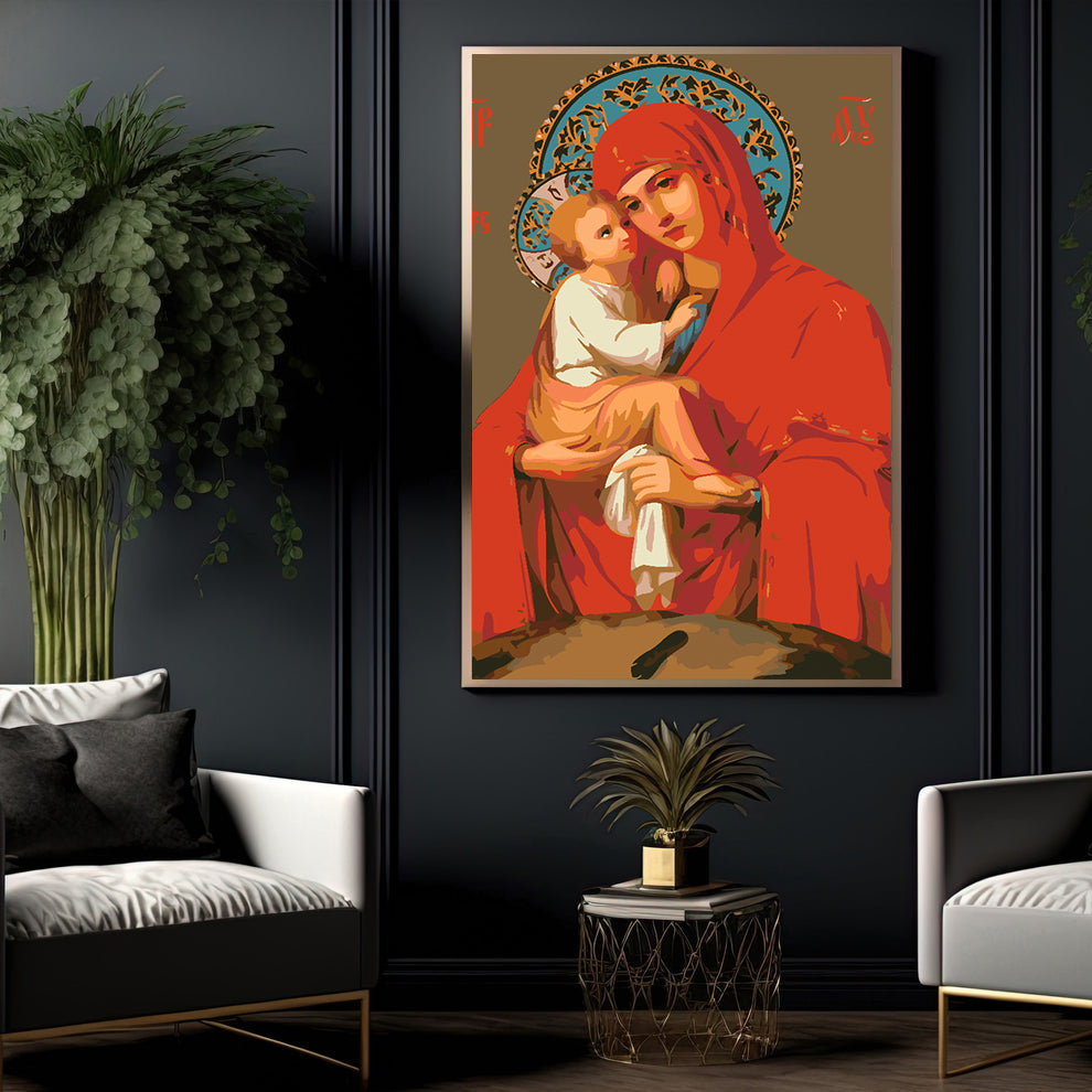 Painting by numbers - Icon of the Mother of God of Pochaev 4722