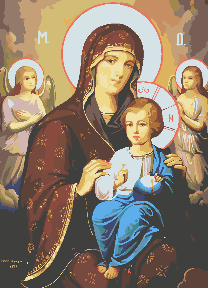 Painting by numbers - Icon of the Mother of God 4723