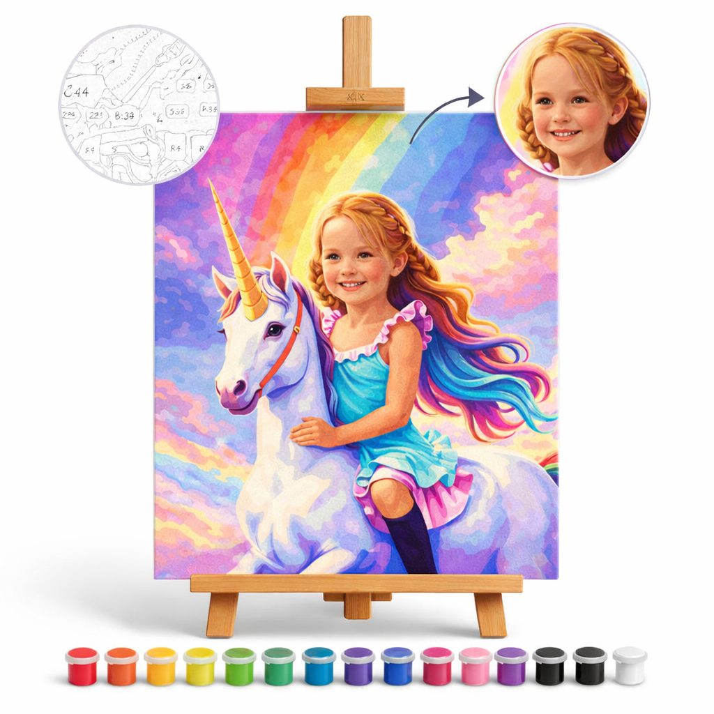 Pictura Personalizata pe Numere – Sclipiri de Unicorn