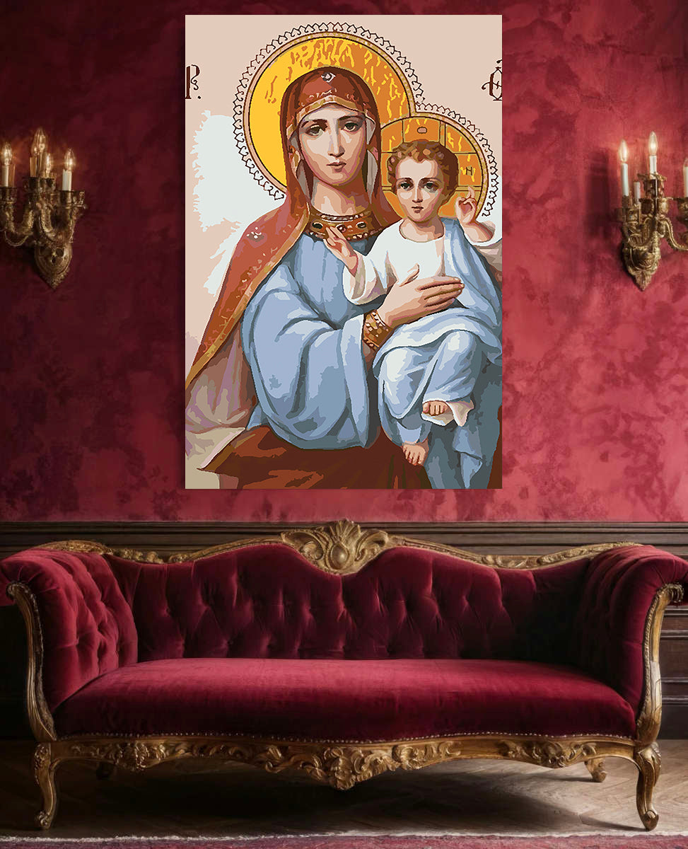 Pictura pe Numere – Sfanta Maria si Isus Hristos 6010
