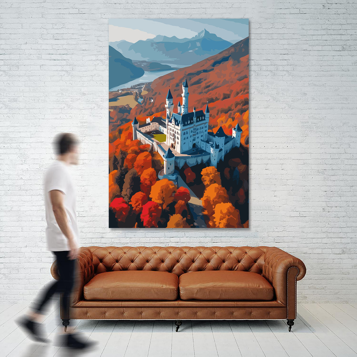 Рисуване по номера - Замък в гората 6058