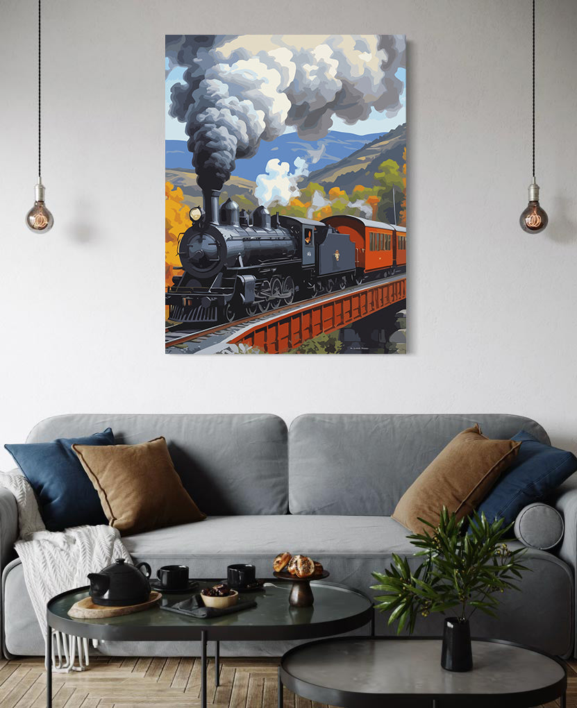 Pictura pe Numere – Tren cu Aburi 6120