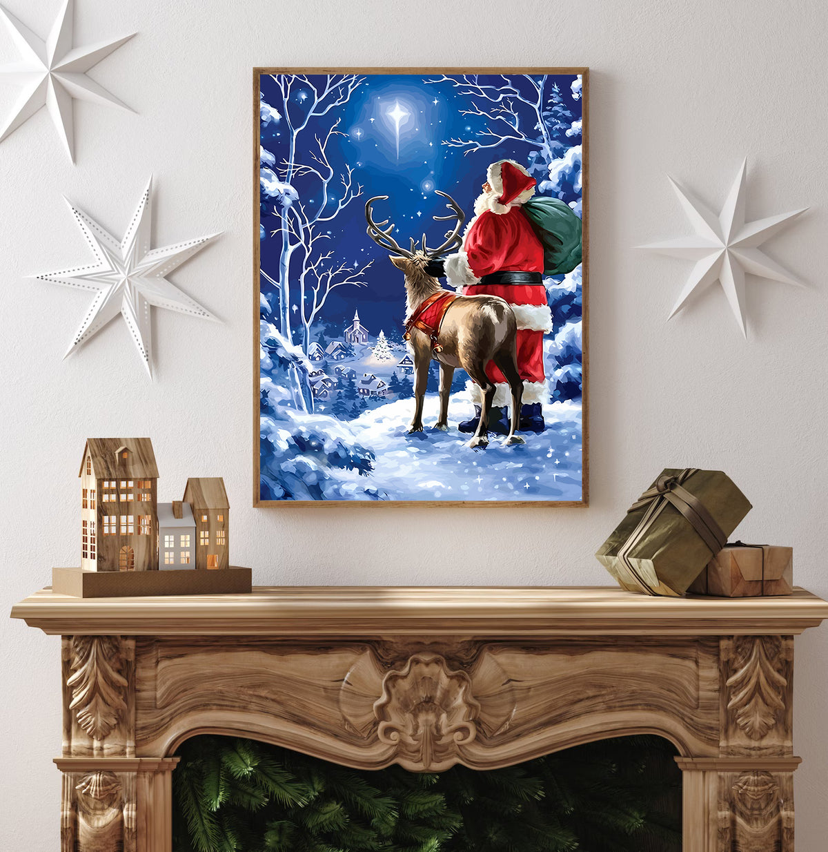 Pictura pe Numere – Rudolf si Mos Craciun 6124