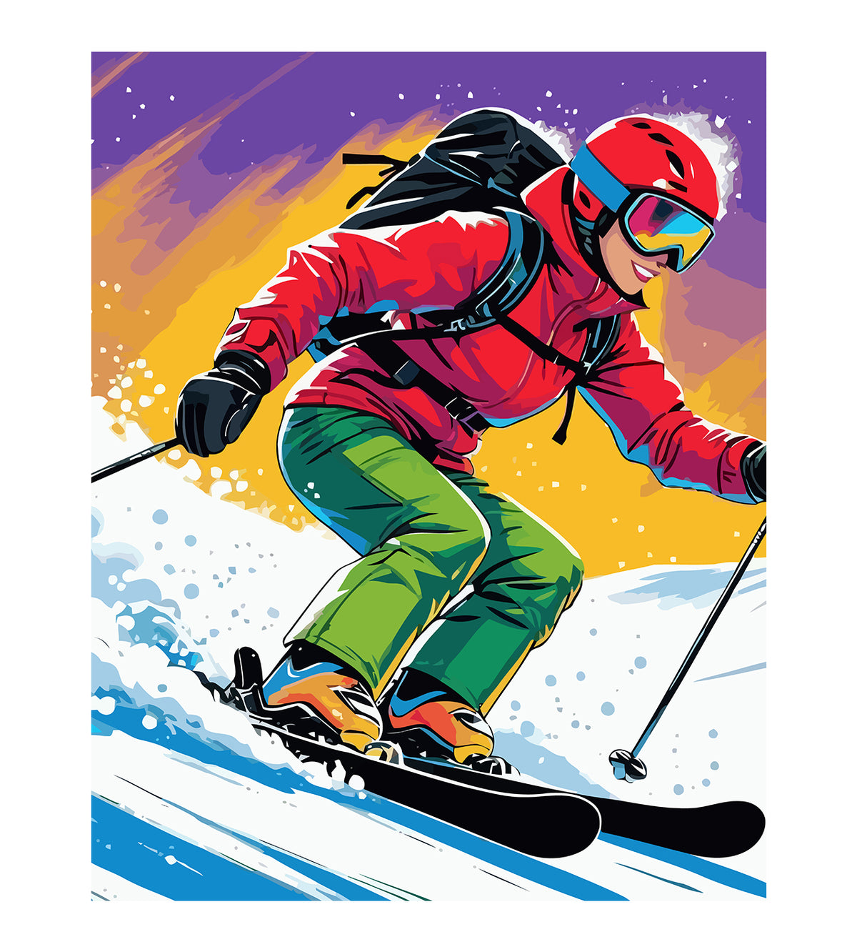 Pictura pe Numere – Sport De Iarna 6135