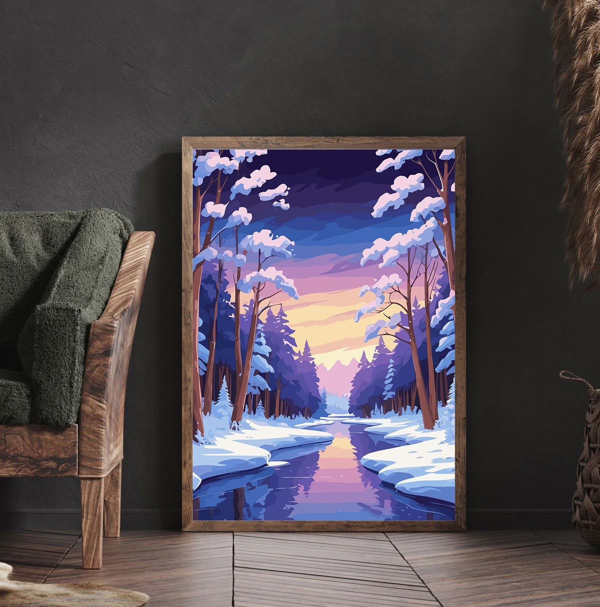 Pictura pe Numere – Peisaj De Iarna 6137