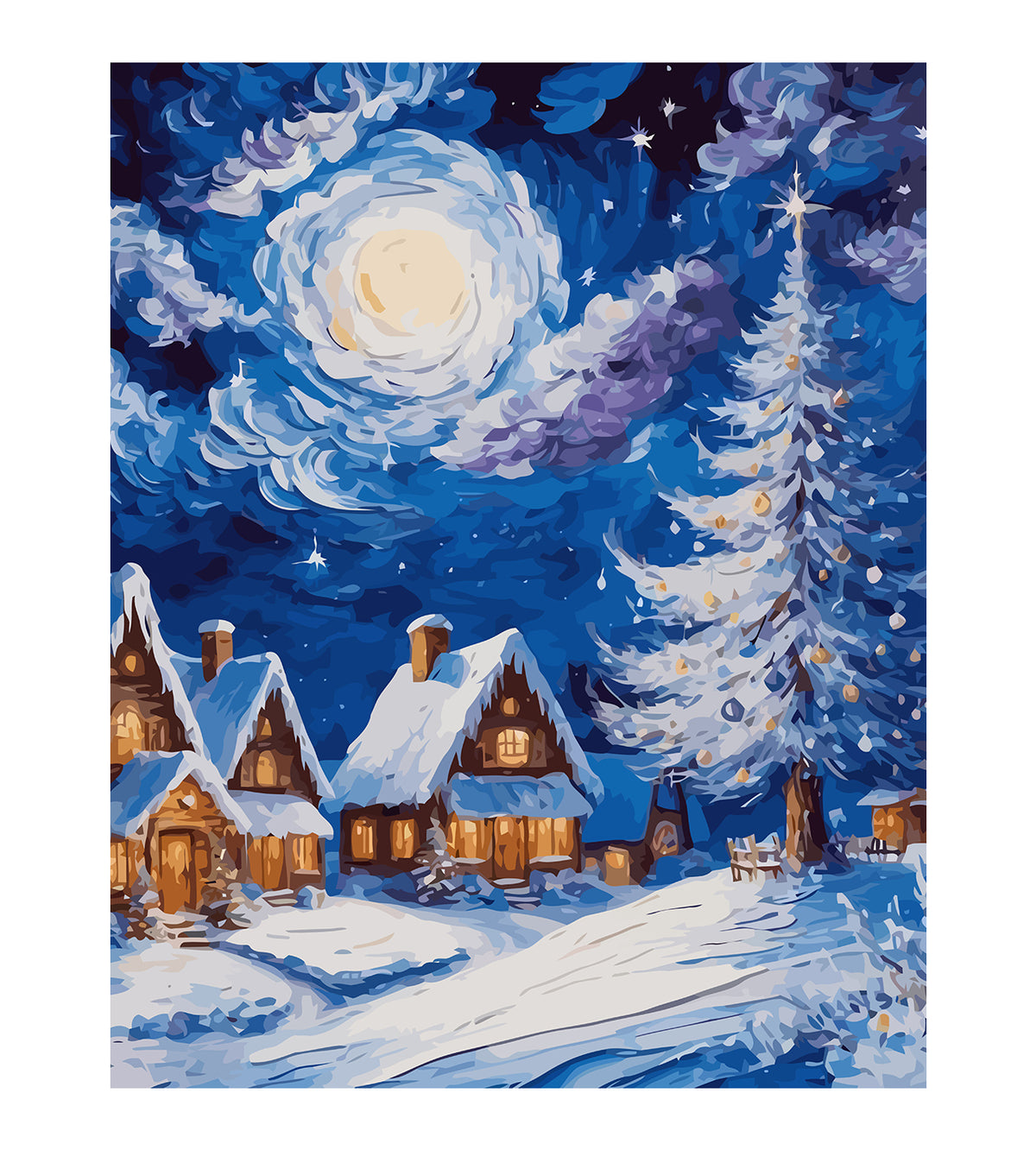 Pictura pe Numere – Peisaj De Iarna 6140