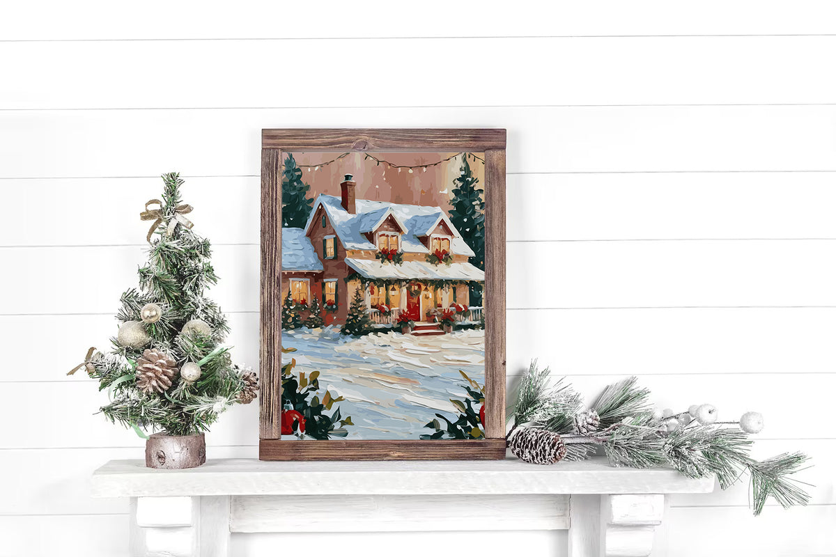 Pictura pe Numere – Casuta Iarna 6143