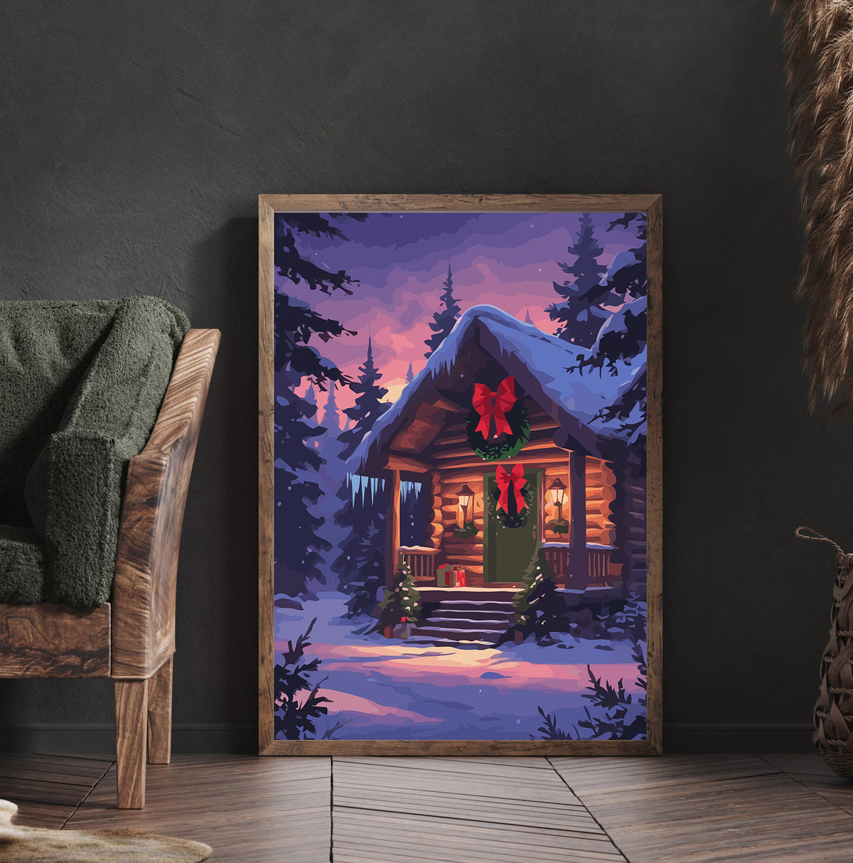 Pictura pe Numere – Casuta Decorata De Sarbatori 6157