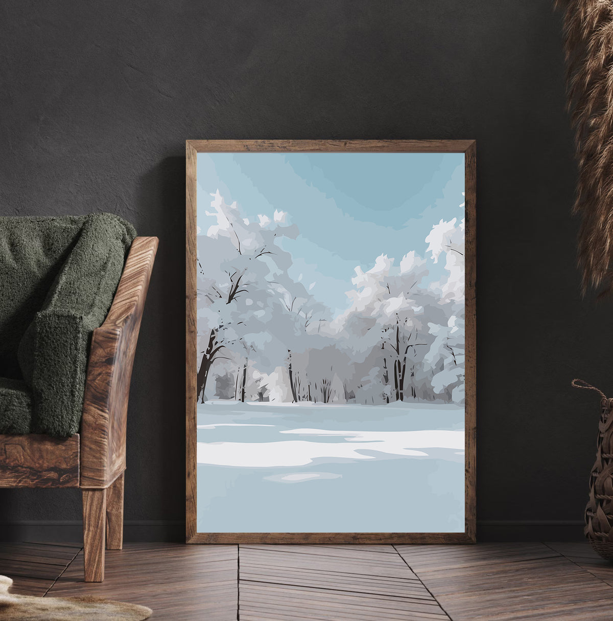 Pictura pe Numere – Peisaj De Iarna 6176
