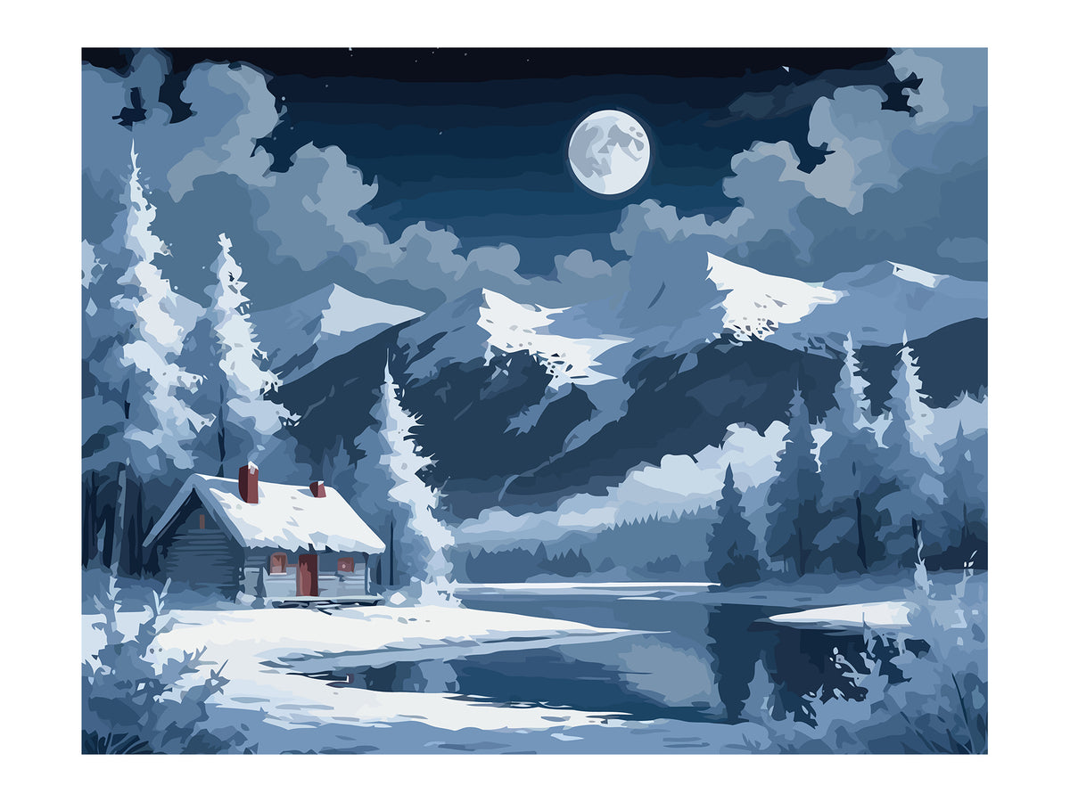 Pictura pe Numere – Peisaj De Iarna 6180