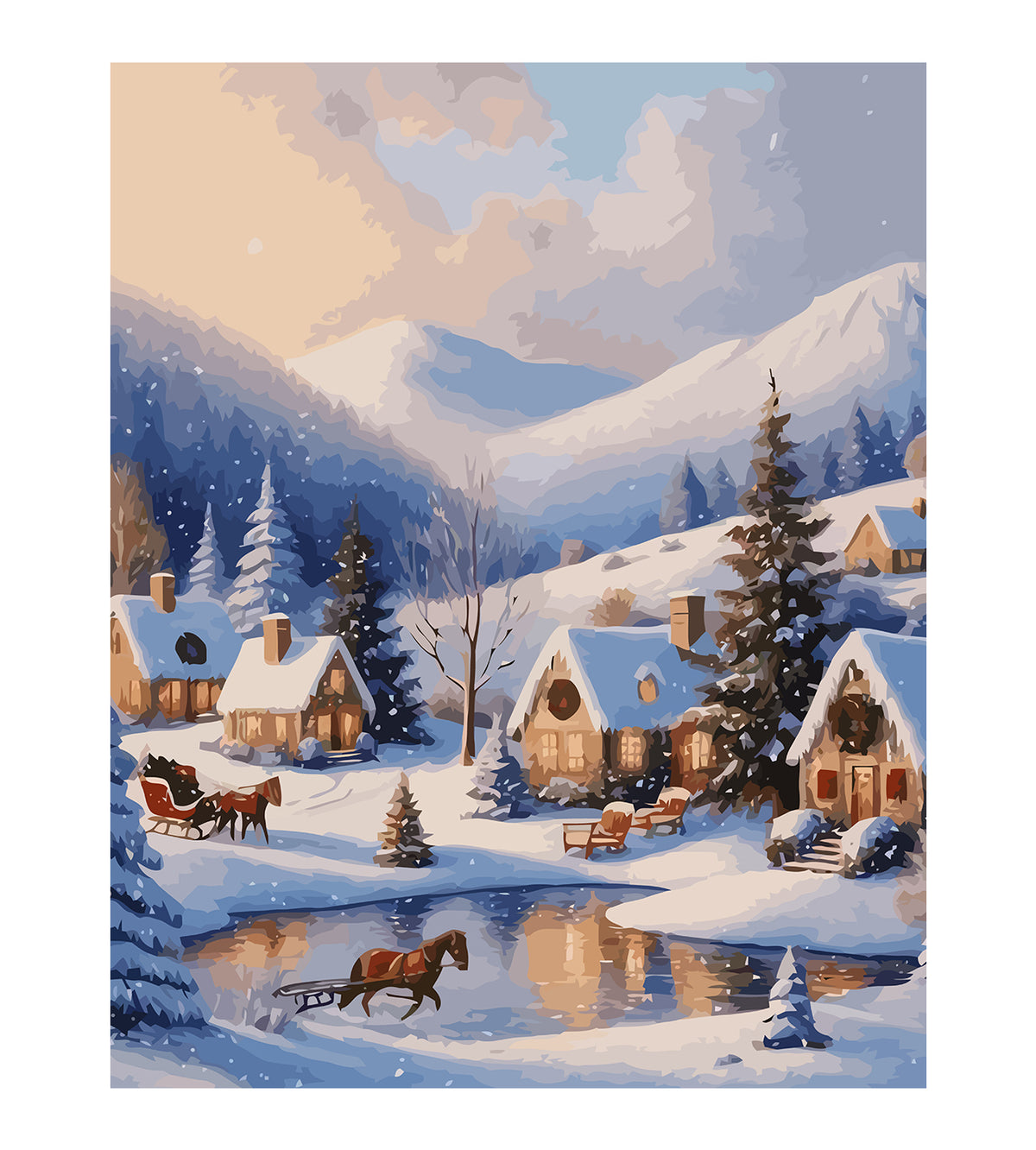 Pictura pe Numere – Iarna in Orasel 6200