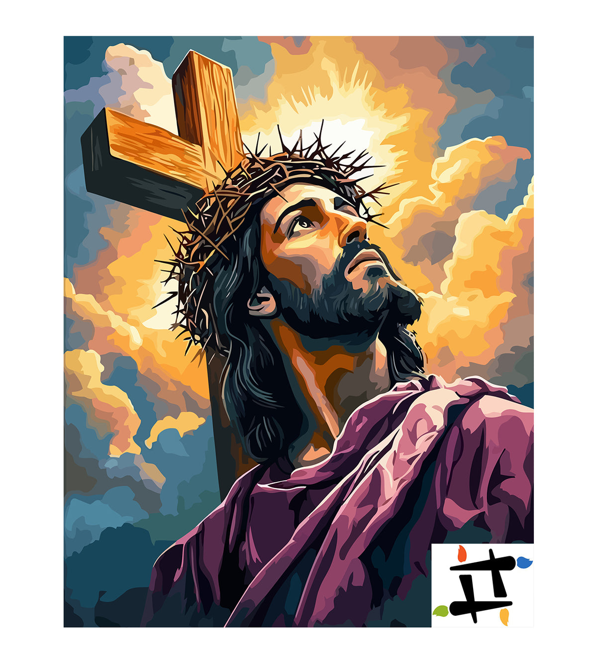 Pictura pe Numere – Isus Hristos Purtand Coroana 6242
