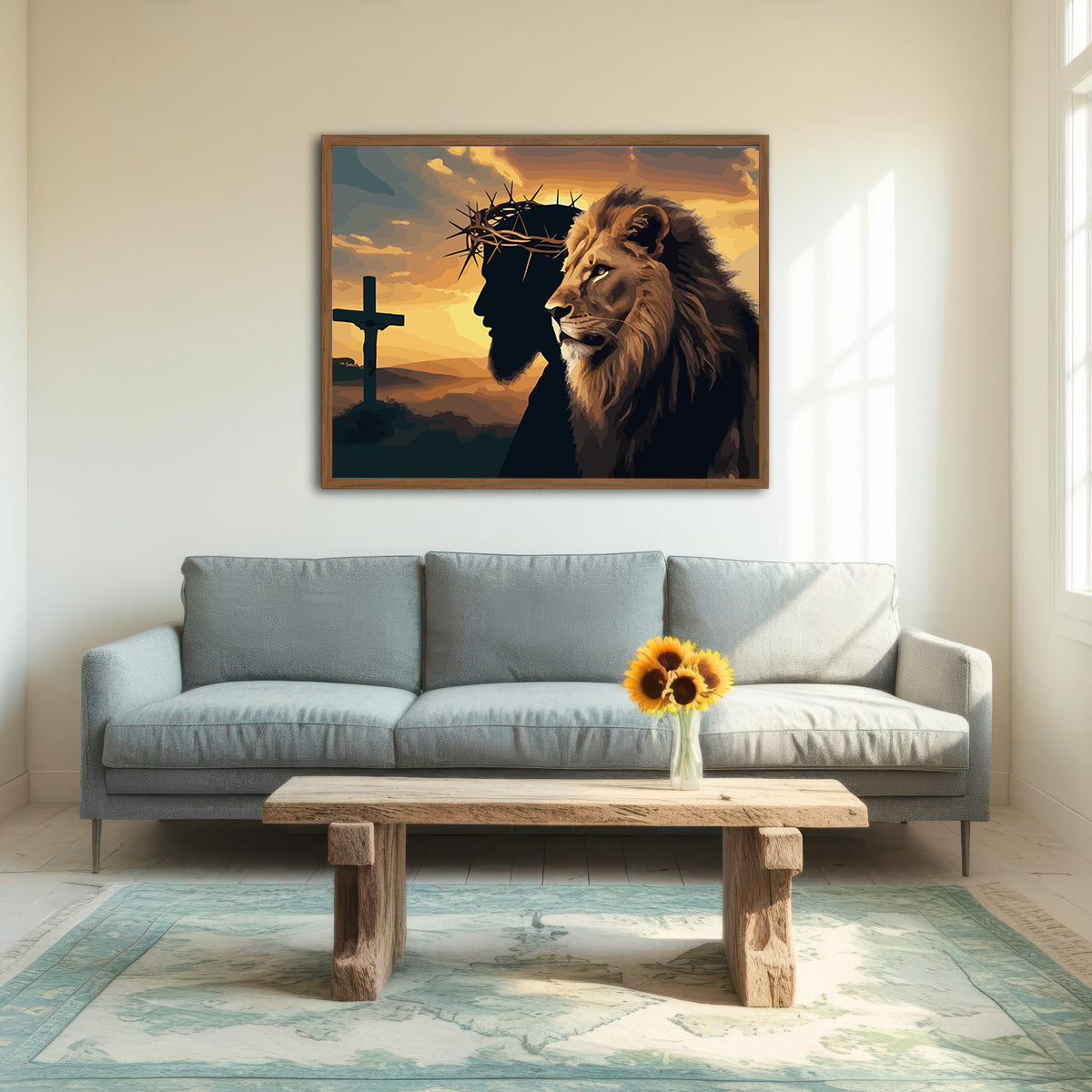 Pictura pe Numere – Leul si Crucea 6296