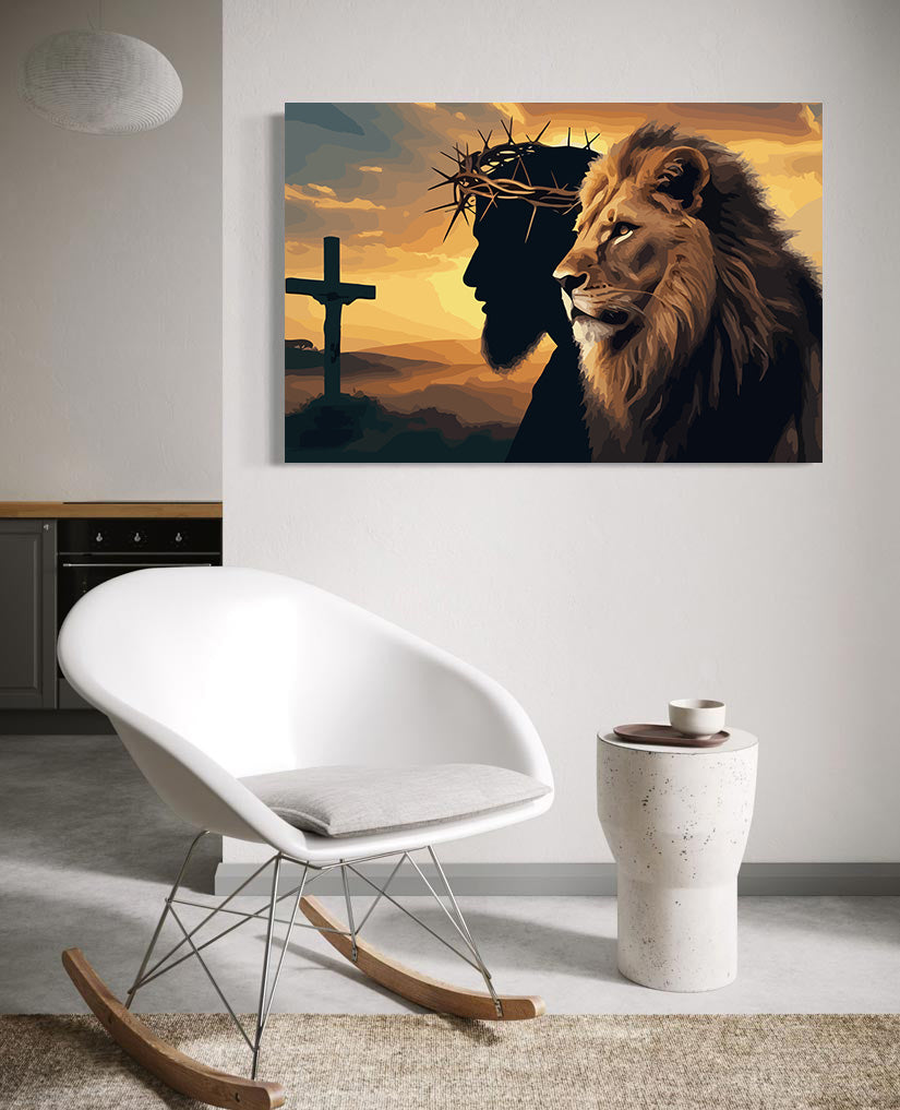 Pictura pe Numere – Leul si Crucea 6296