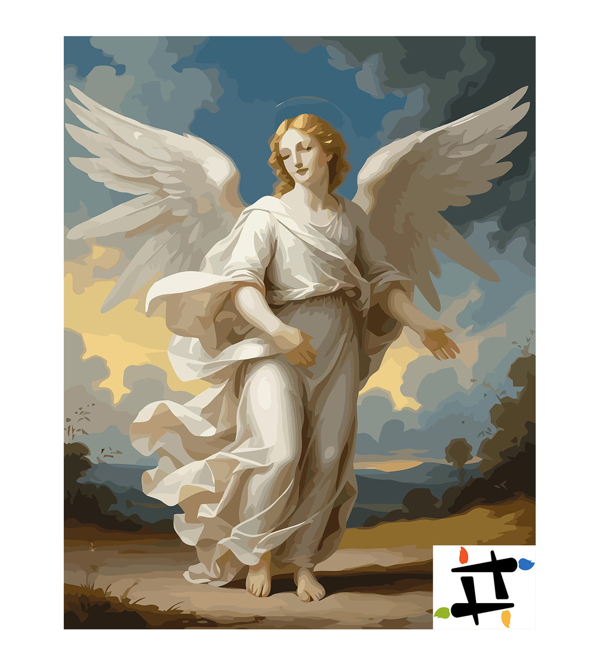 Pictura pe Numere – inger Ceresc in Robe Albe 6304