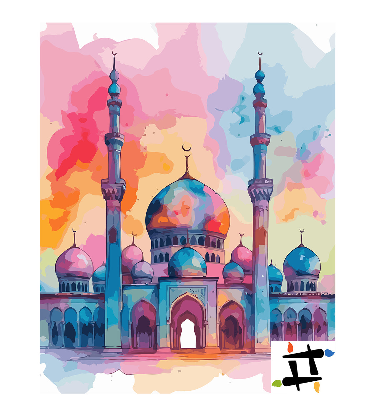 Pictura pe Numere – Moschee La Apus 6336