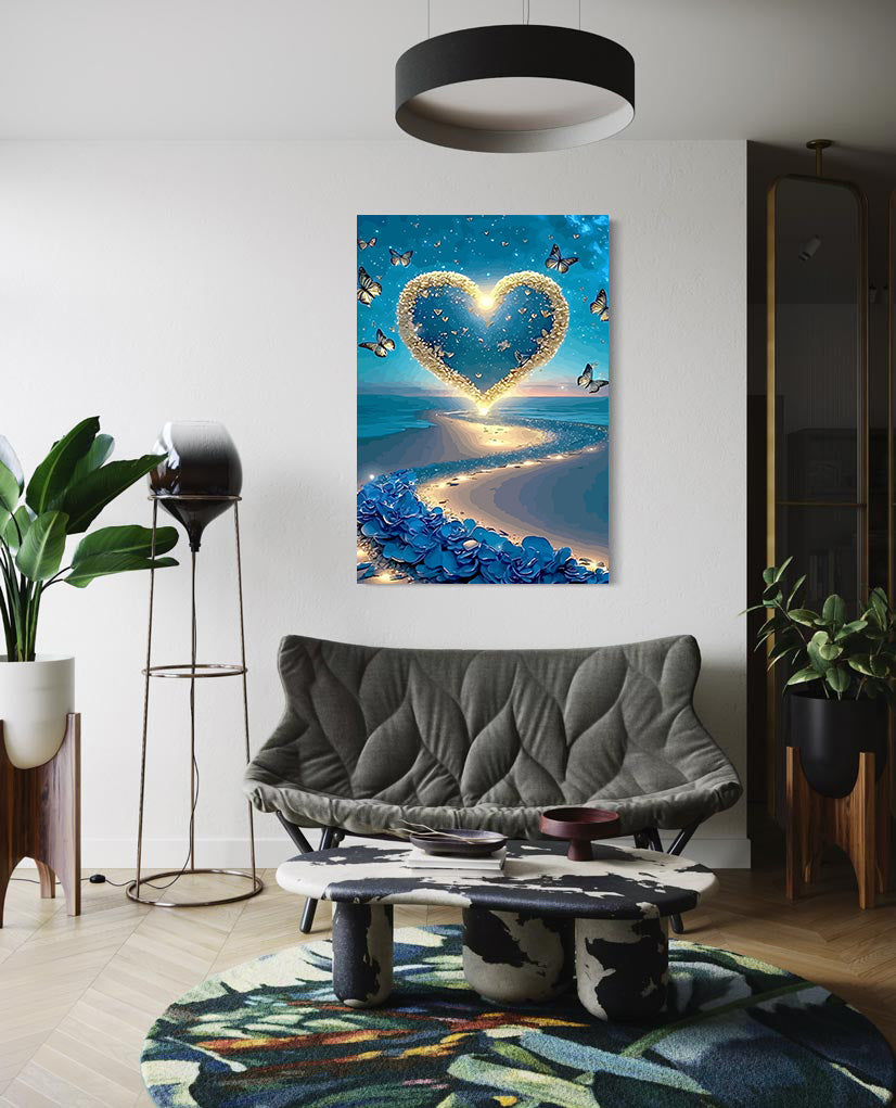 Pictura pe Numere – Inima si Fluturi 6420