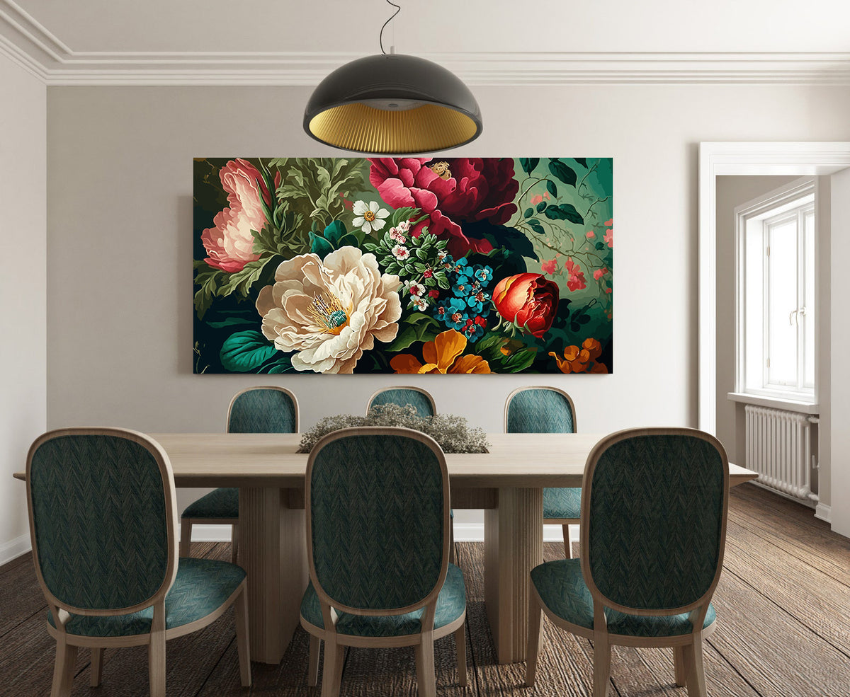 Pictura pe Numere Flori Multicolore 6466