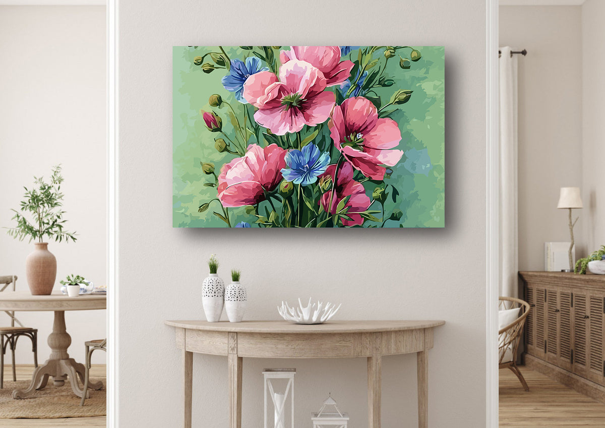 Pictura pe Numere Flori Vibrante 6513