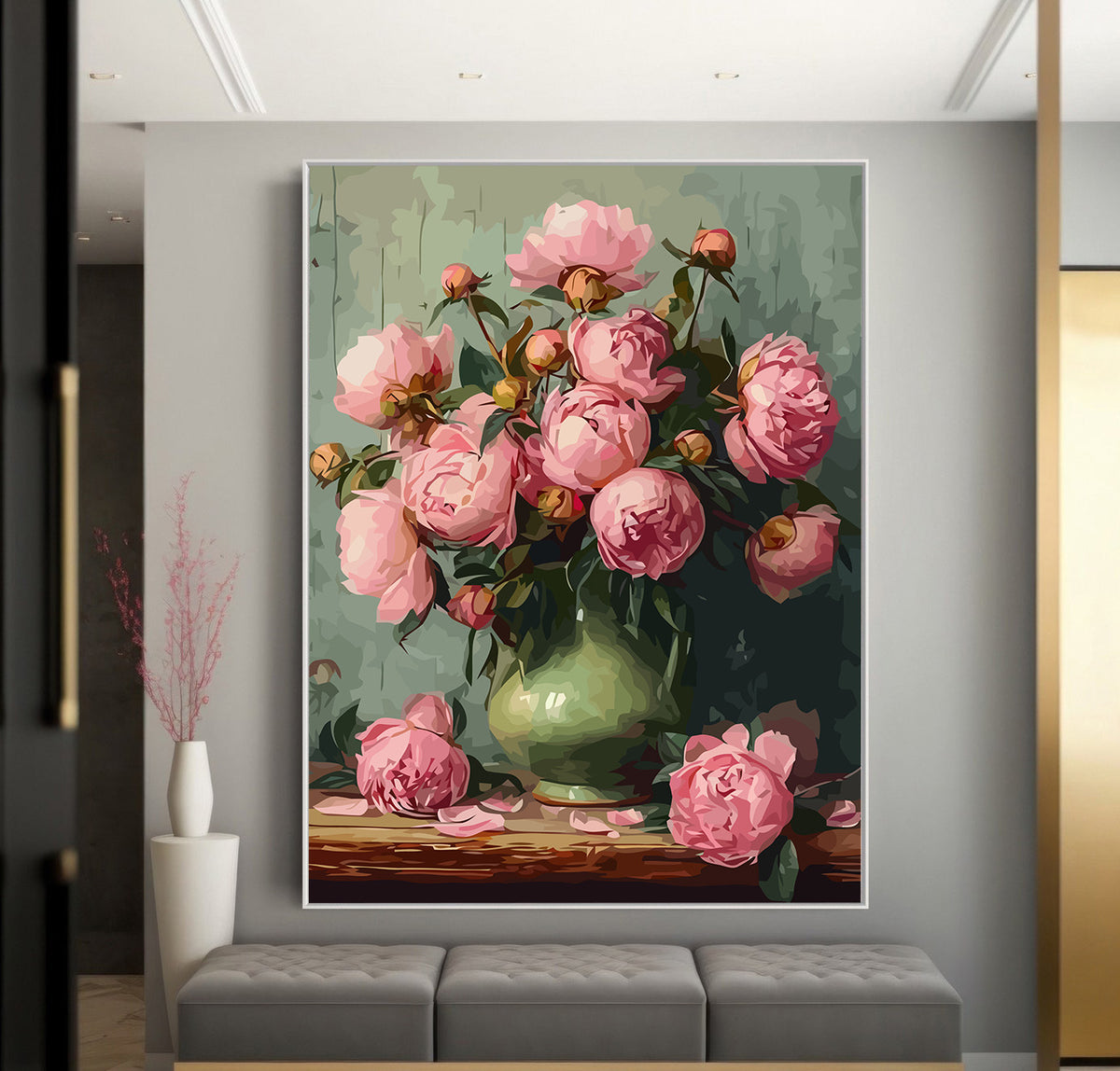 Pictura pe Numere – Bujori delicati 6531