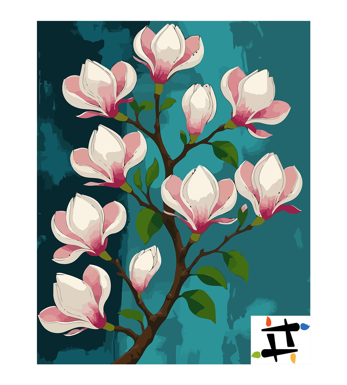 Pictura pe Numere – Aristocratia florilor de matase 6682