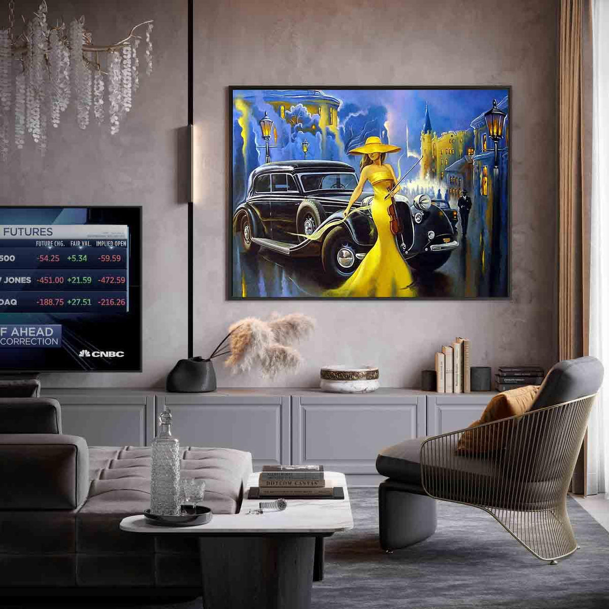 Canvas Painting - Girl in Yellow Dress