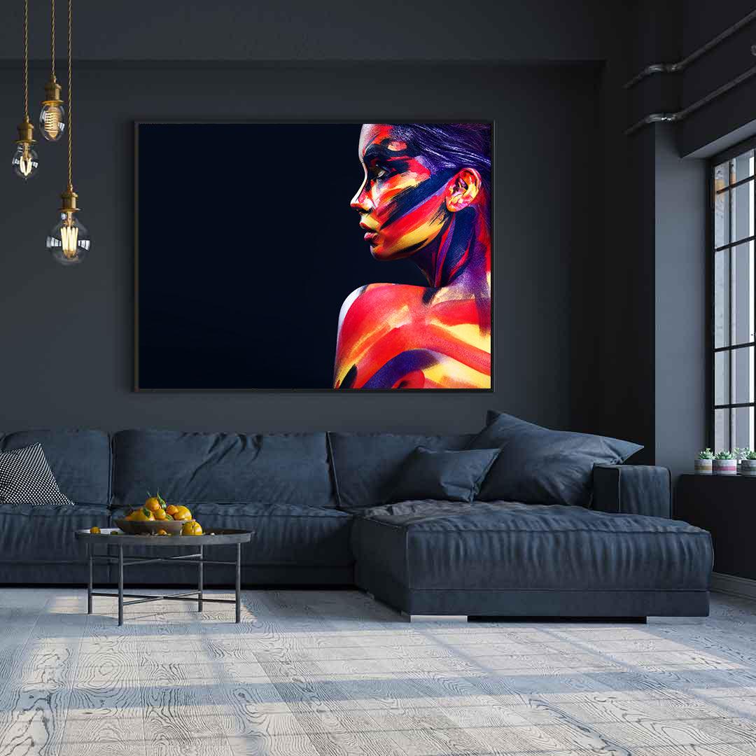 Canvas Painting - Colorful Portrait