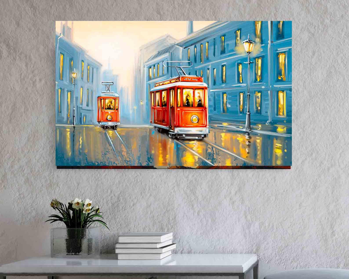 Canvas Painting - Old Tram