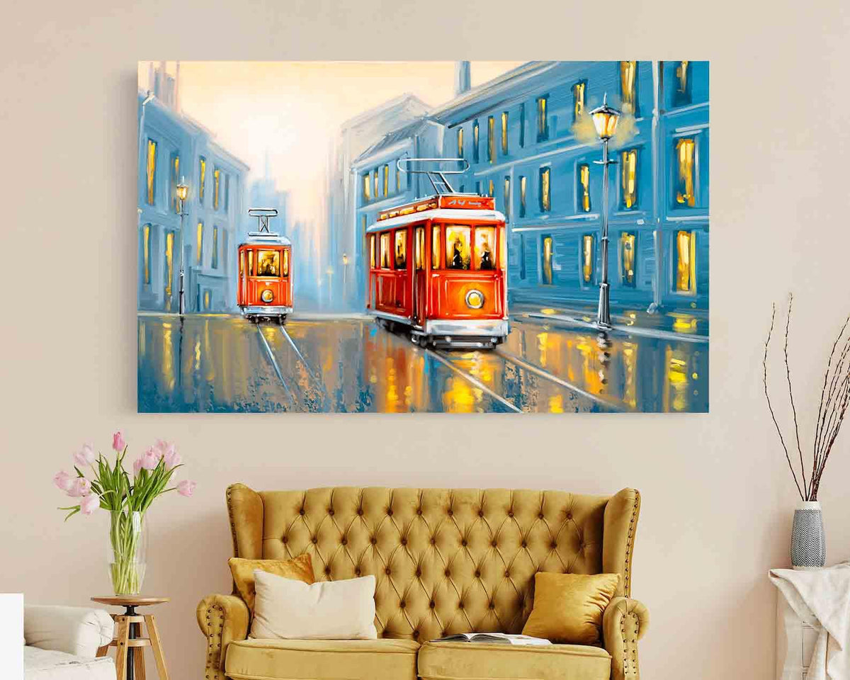 Canvas Painting - Old Tram