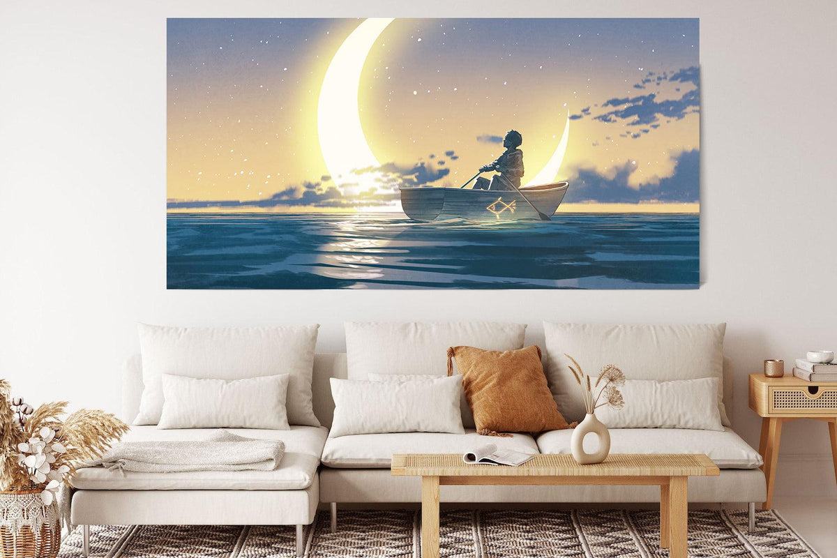 Canvas Painting - The Boy on the Boat