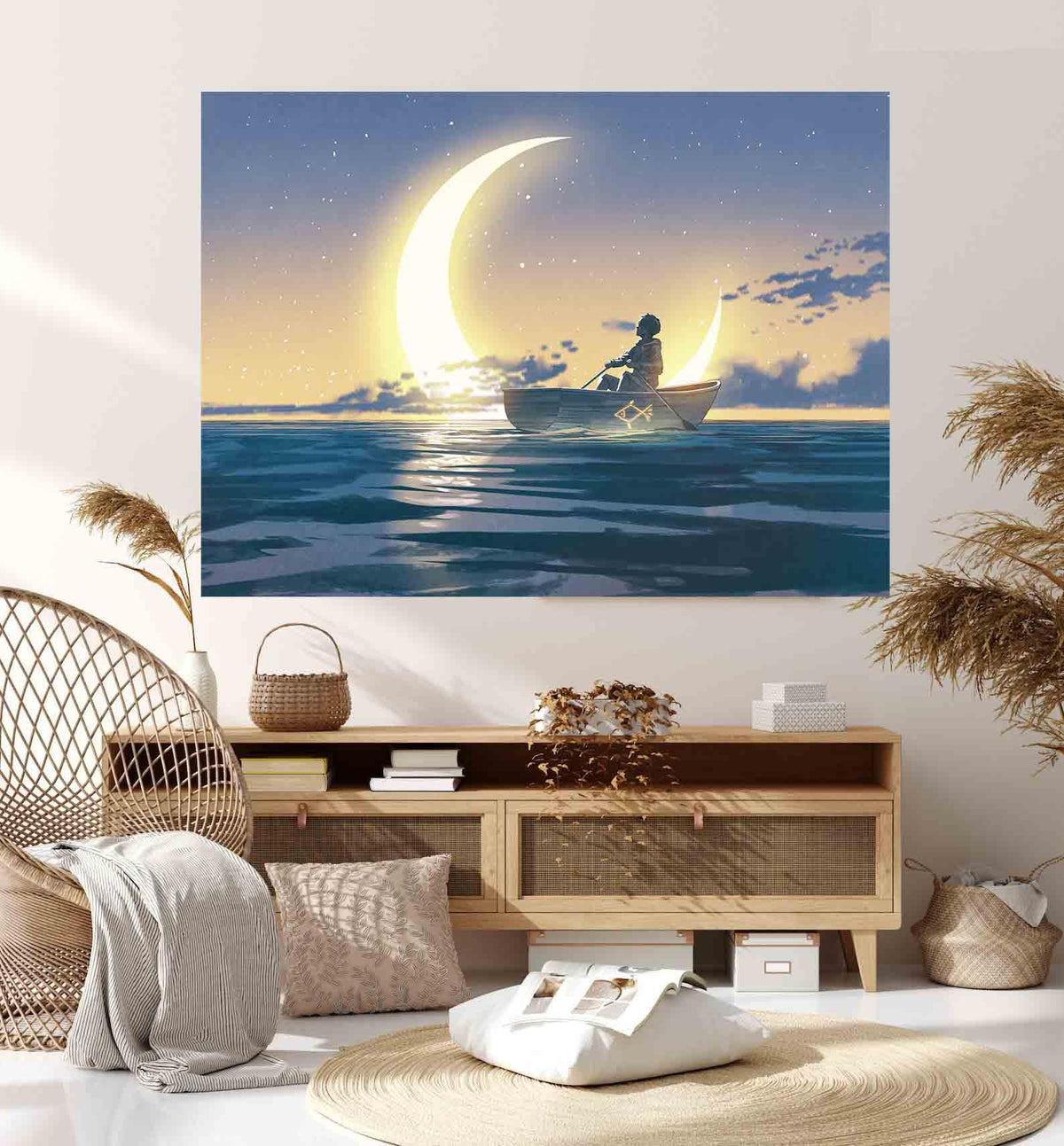Canvas Painting - The Boy on the Boat