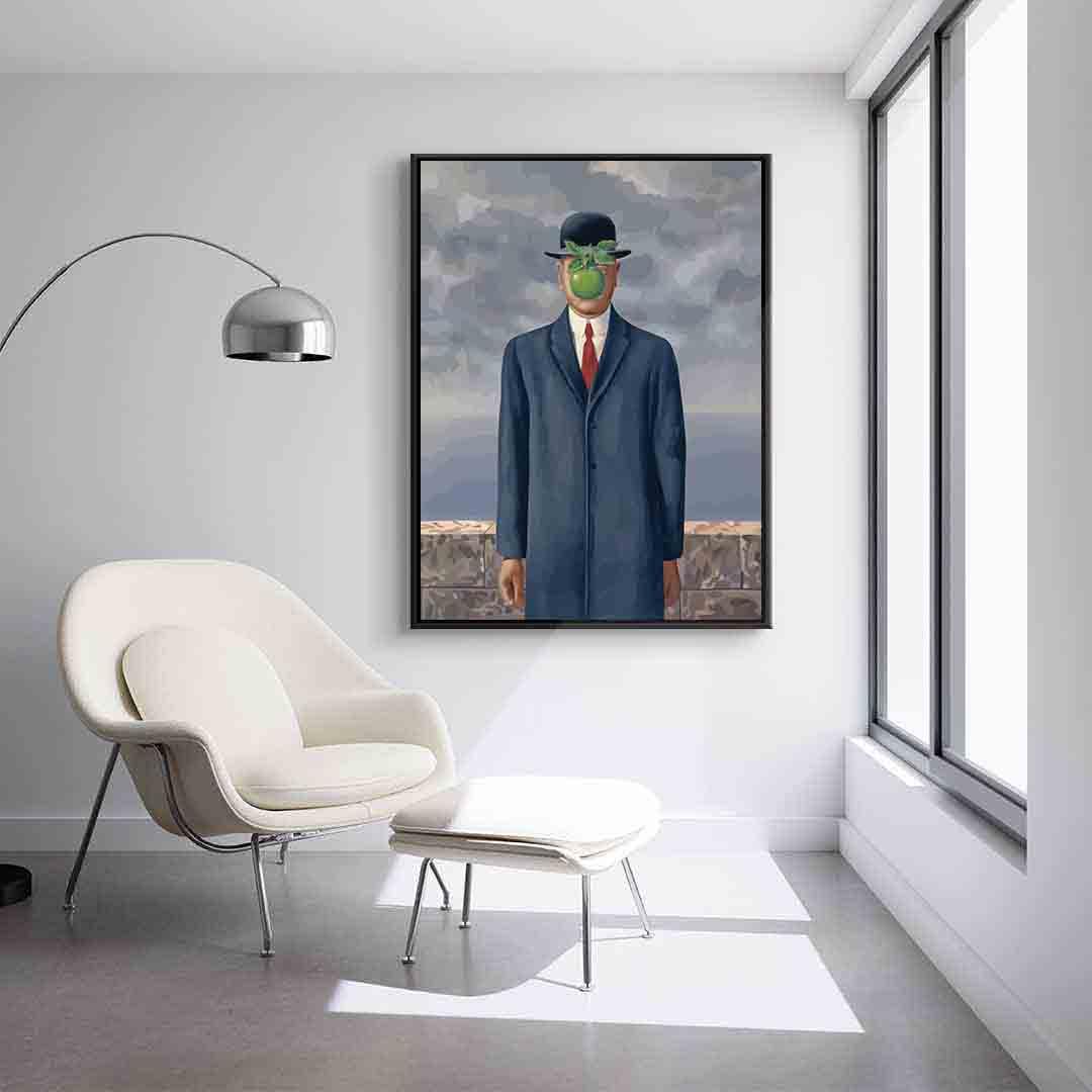 Canvas Painting - The Son of Man by Rene Magritte