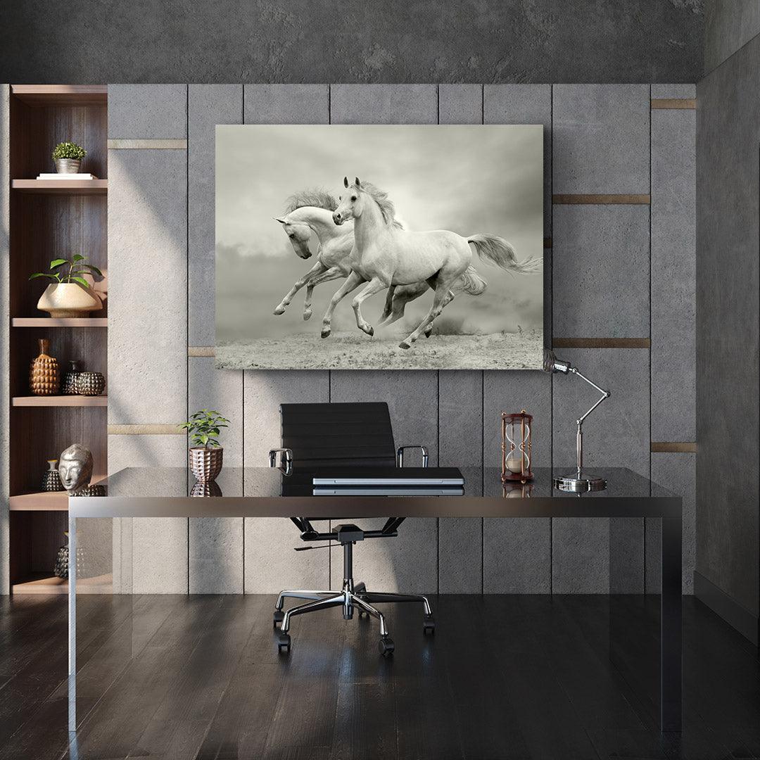 Canvas Painting - White Horses