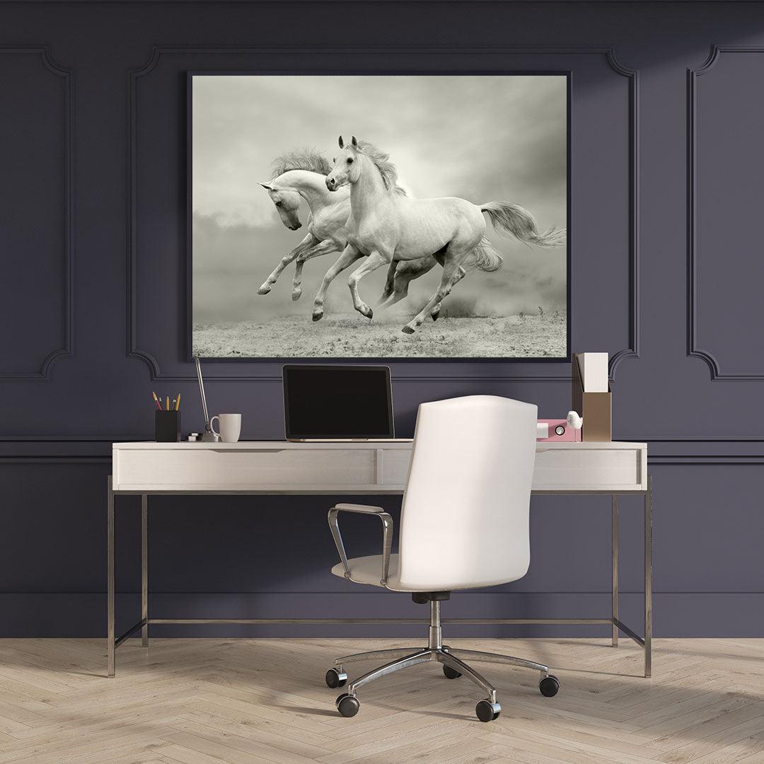 Canvas Painting - White Horses