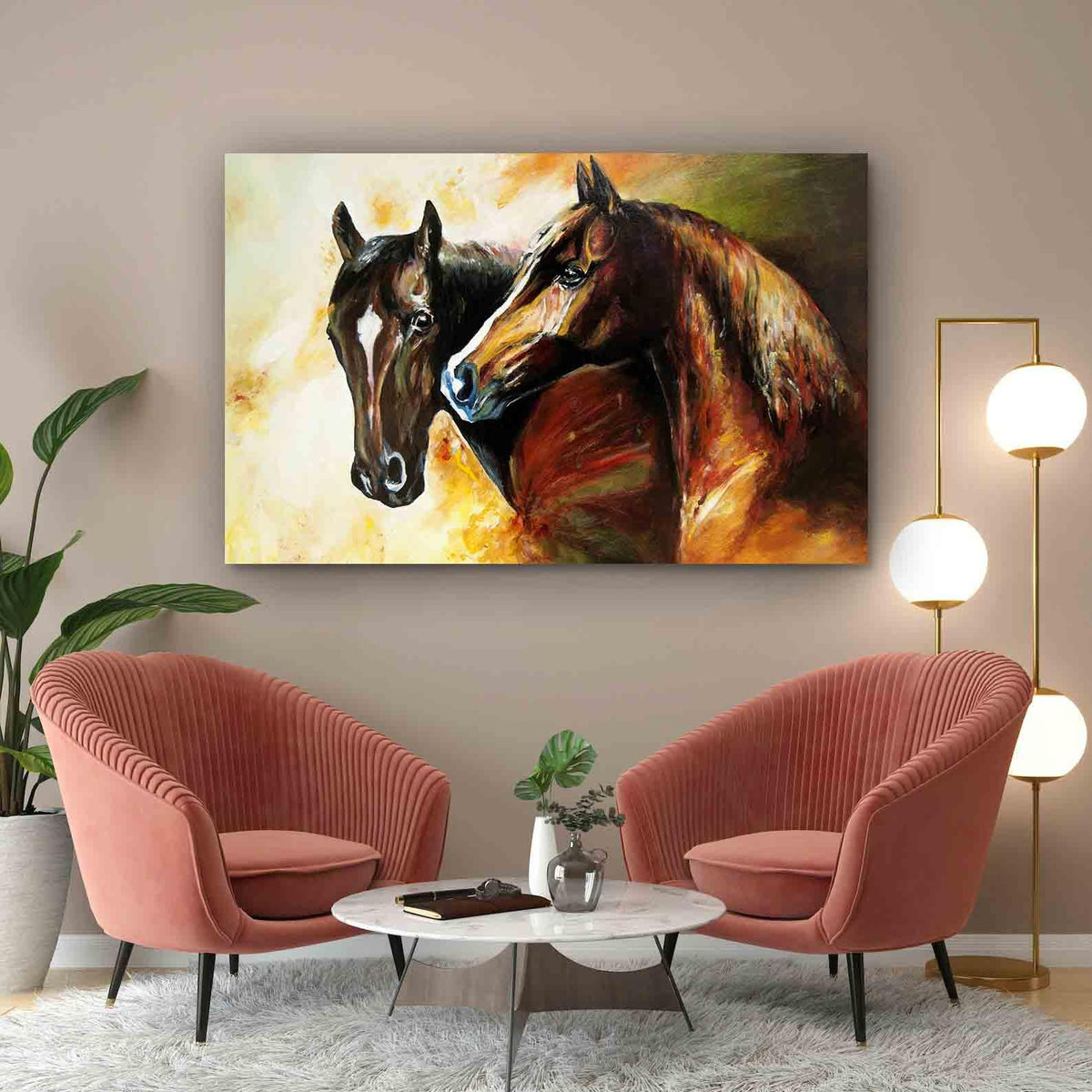 Canvas Painting - Horses Portrait