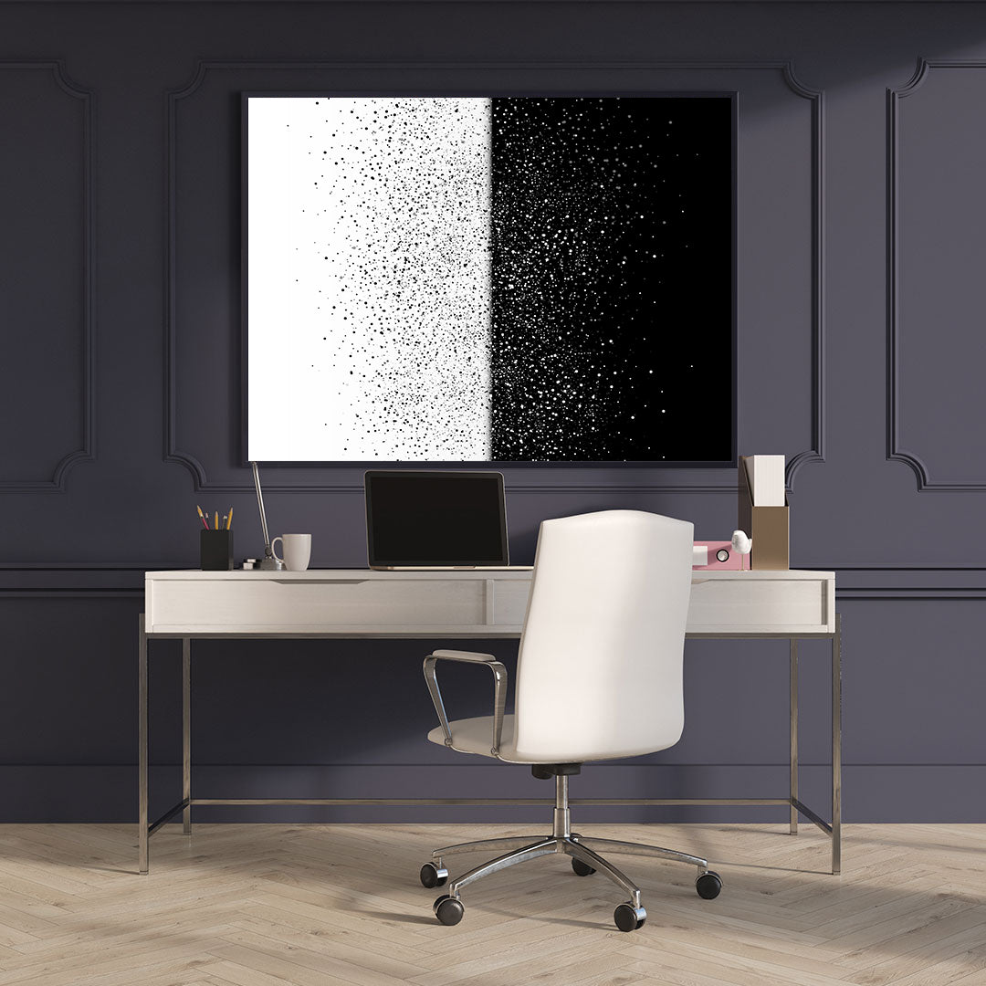 Canvas Painting - Black and White Abstract