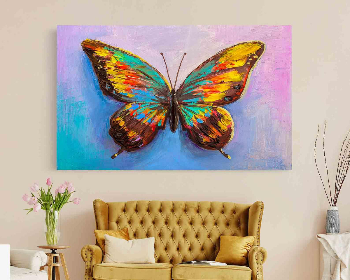 Canvas Painting - Multicolored Butterfly