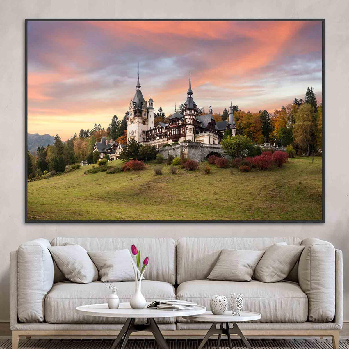 Canvas Painting - Peles Castle in Sinaia