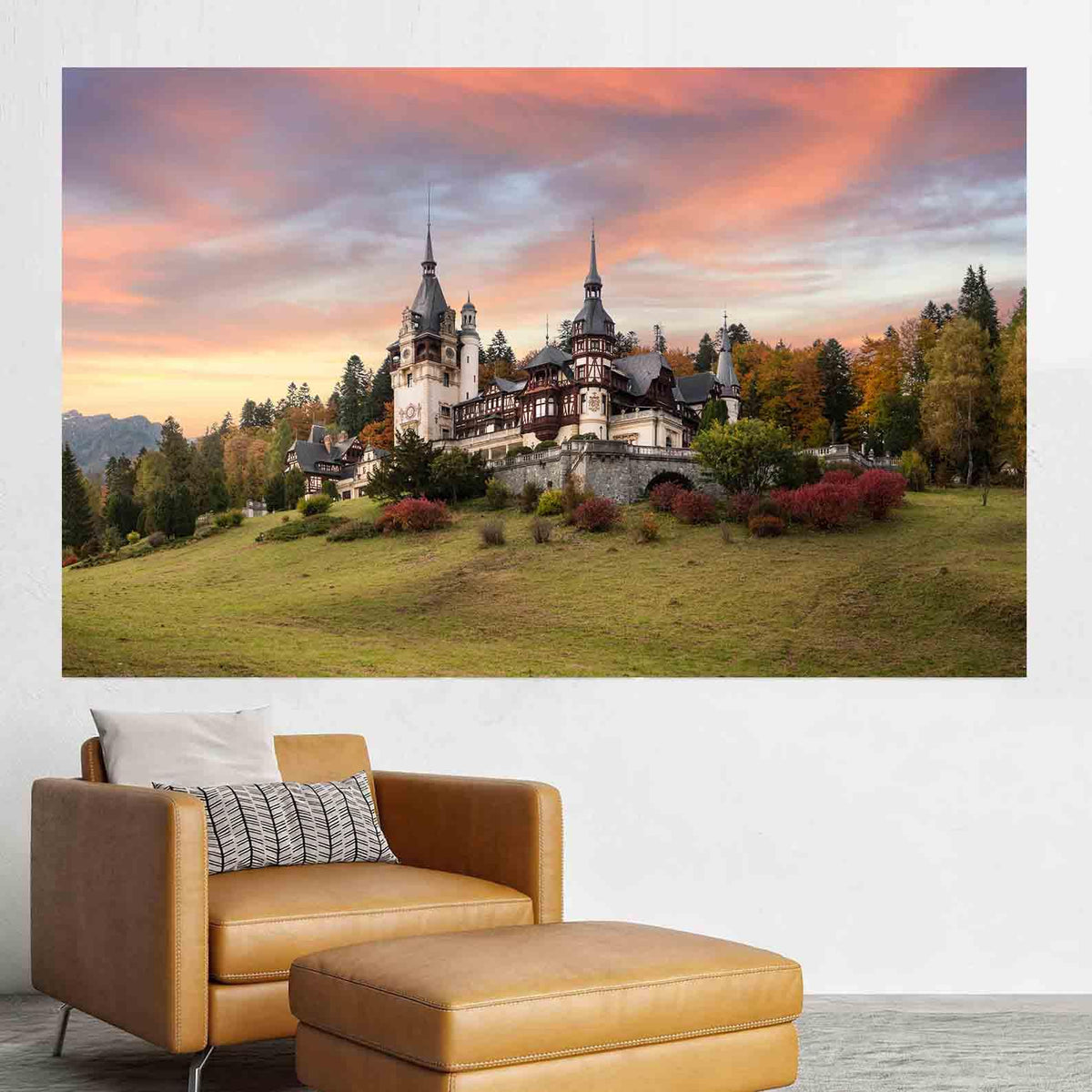 Canvas Painting - Peles Castle in Sinaia