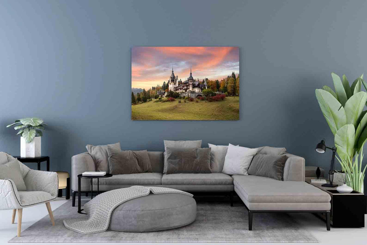 Canvas Painting - Peles Castle in Sinaia