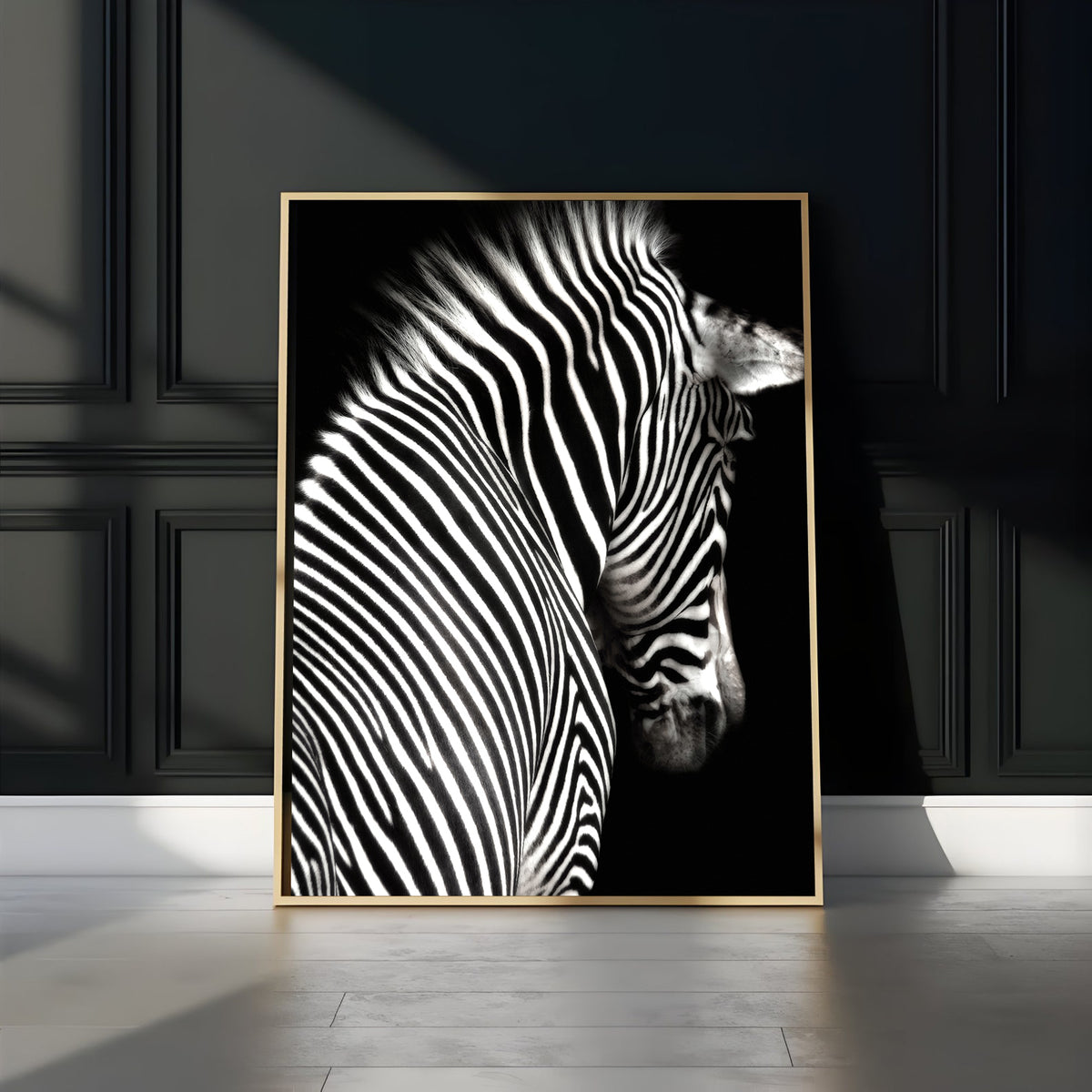 Canvas Painting - Black and White Zebra